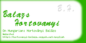 balazs hortovanyi business card